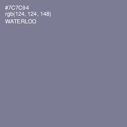 #7C7C94 - Waterloo  Color Image