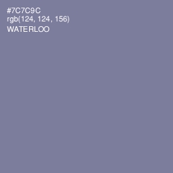 #7C7C9C - Waterloo  Color Image