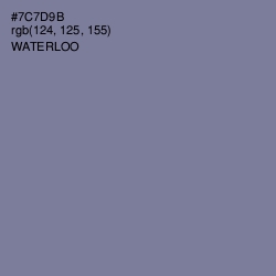 #7C7D9B - Waterloo  Color Image