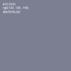 #7C7E91 - Waterloo  Color Image