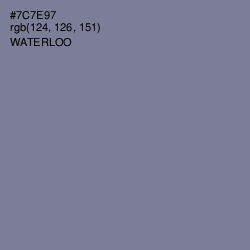 #7C7E97 - Waterloo  Color Image