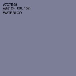 #7C7E98 - Waterloo  Color Image