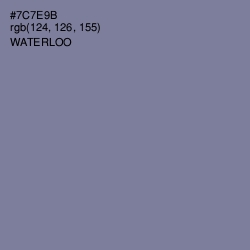 #7C7E9B - Waterloo  Color Image