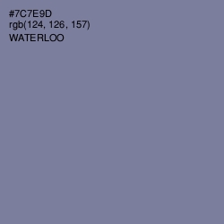 #7C7E9D - Waterloo  Color Image