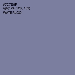 #7C7E9F - Waterloo  Color Image