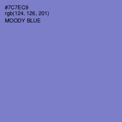 #7C7EC9 - Moody Blue Color Image