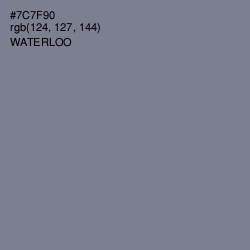 #7C7F90 - Waterloo  Color Image