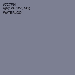 #7C7F91 - Waterloo  Color Image