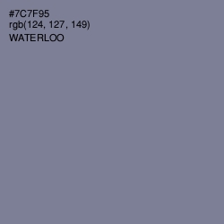 #7C7F95 - Waterloo  Color Image