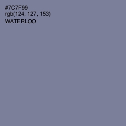 #7C7F99 - Waterloo  Color Image