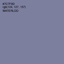 #7C7F9D - Waterloo  Color Image