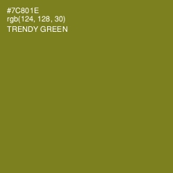 #7C801E - Trendy Green Color Image