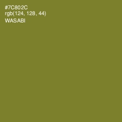 #7C802C - Wasabi Color Image