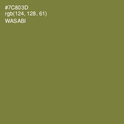 #7C803D - Wasabi Color Image