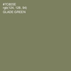 #7C805E - Glade Green Color Image