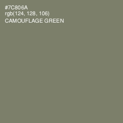 #7C806A - Camouflage Green Color Image
