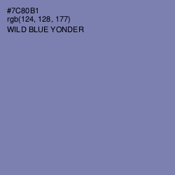 #7C80B1 - Wild Blue Yonder Color Image