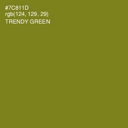 #7C811D - Trendy Green Color Image