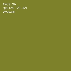 #7C812A - Wasabi Color Image