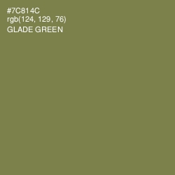 #7C814C - Glade Green Color Image