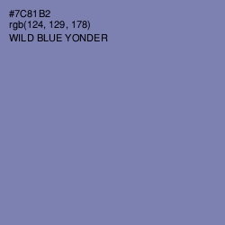 #7C81B2 - Wild Blue Yonder Color Image