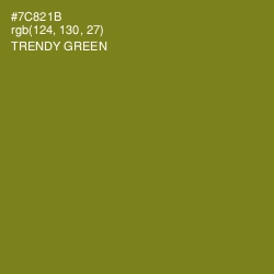 #7C821B - Trendy Green Color Image