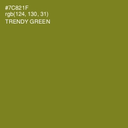 #7C821F - Trendy Green Color Image