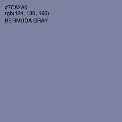 #7C82A0 - Bermuda Gray Color Image