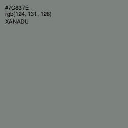 #7C837E - Xanadu Color Image