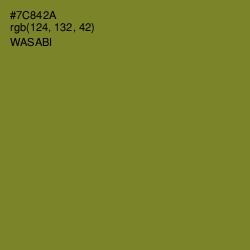 #7C842A - Wasabi Color Image