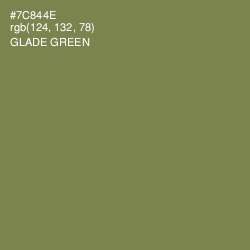 #7C844E - Glade Green Color Image