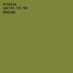 #7C853A - Wasabi Color Image