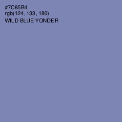 #7C85B4 - Wild Blue Yonder Color Image