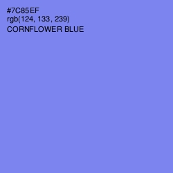 #7C85EF - Cornflower Blue Color Image