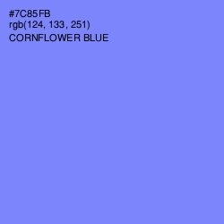 #7C85FB - Cornflower Blue Color Image