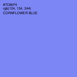 #7C86F4 - Cornflower Blue Color Image