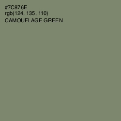 #7C876E - Camouflage Green Color Image
