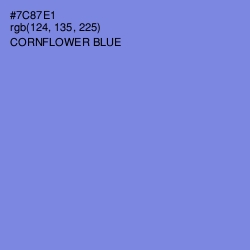 #7C87E1 - Cornflower Blue Color Image