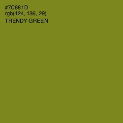 #7C881D - Trendy Green Color Image