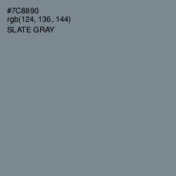 #7C8890 - Slate Gray Color Image