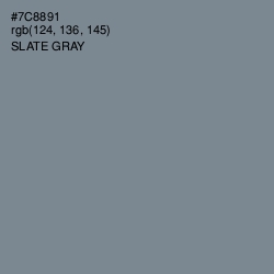 #7C8891 - Slate Gray Color Image