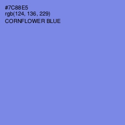 #7C88E5 - Cornflower Blue Color Image