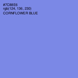 #7C88E6 - Cornflower Blue Color Image