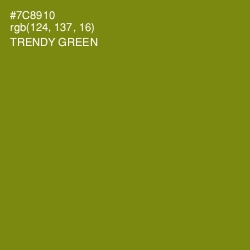 #7C8910 - Trendy Green Color Image