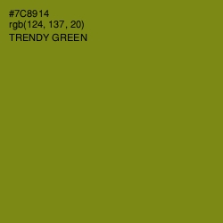 #7C8914 - Trendy Green Color Image