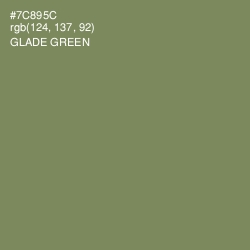 #7C895C - Glade Green Color Image