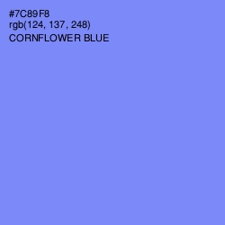 #7C89F8 - Cornflower Blue Color Image