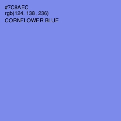 #7C8AEC - Cornflower Blue Color Image