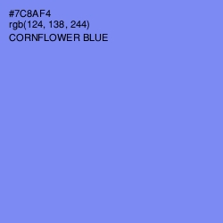 #7C8AF4 - Cornflower Blue Color Image