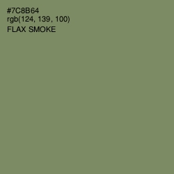 #7C8B64 - Flax Smoke Color Image